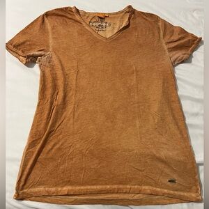 Deeeeeep V Hugo Boss burnt orange tshirt
